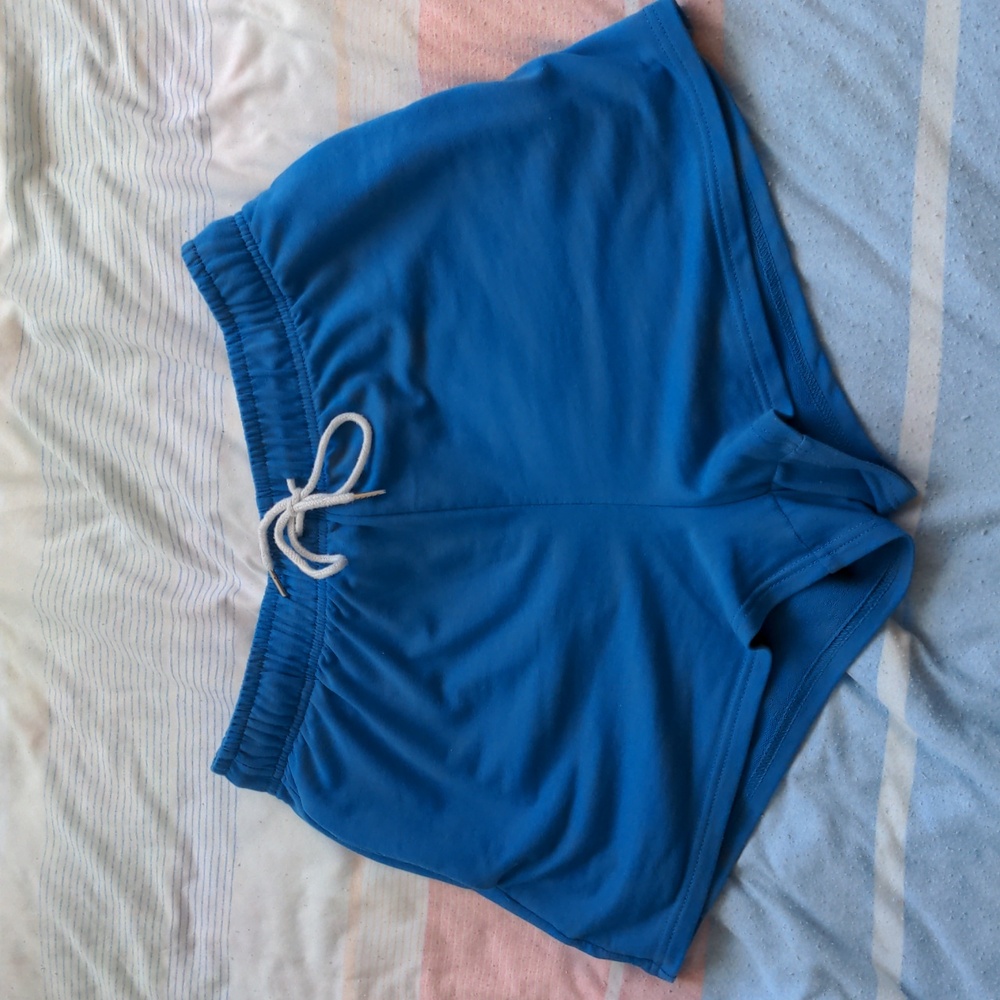 Blue Highwaisted Drawstring Shorts - Picture 4 of 7